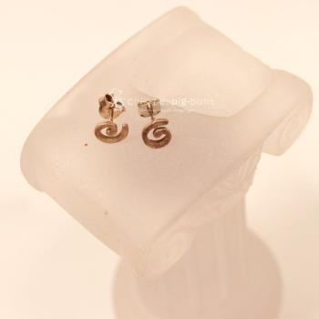 Kleine Spiral Ohrstecker Versilbert – Filigrane Mini Ohrringe