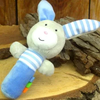 Stofftier Kuschelhase in hellblau