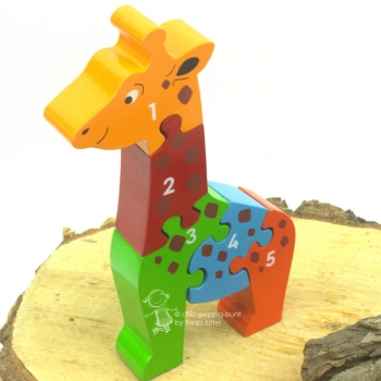 Giraffe als 3D HolzPuzzle