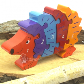 Igel als 3D Puzzle in Holz