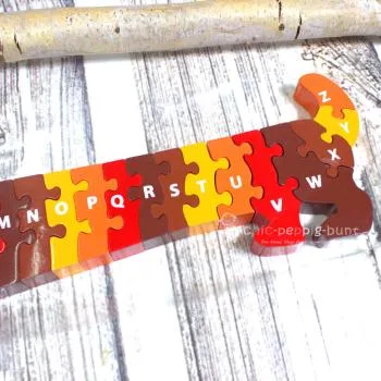 3D Puzzle aus Kautschuk Holz