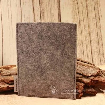Impfpasshülle Filz hellgrau Pass - Hülle Reisepassetui - reise pass huelle etui brieftasche filz ausweiss grau neutral