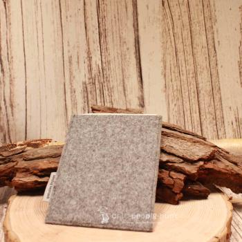 Impfpasshülle Pass - Hülle Filz hellgrau Reisepassetui