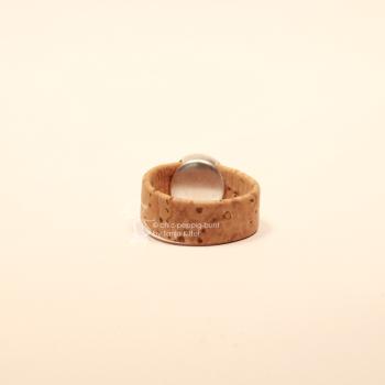Kork-Ring Hellbraun mit Preciosa Kristall – Damenring