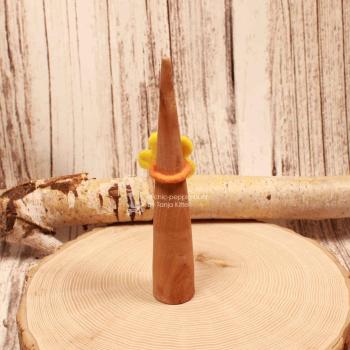 Kinderring Filz-Blume Gelb – Fröhlicher Fingerring für Mädchen