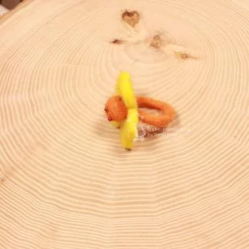Kinderring Filz-Blume Gelb – Fröhlicher Fingerring für Mädchen - ring kinder damen filz gelb orange einheitsgroesse