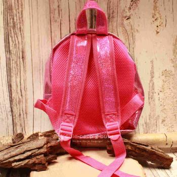 Rucksack Kinder rosa glitzer Schimmer PVC Einhorn