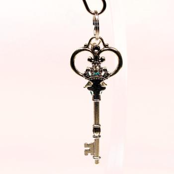 Schlüsselanhänger Schutzengel Türkis – 2-in-1 Schlüssel & Charmsanhänger