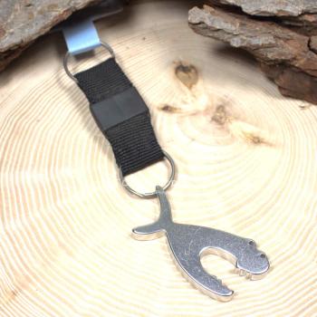 Schlüsselanhänger Compass Rückseite in schwarz