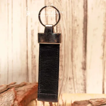 Schlüsselanhänger schwarz Leder Band destino - schluesselanhaenger leder breit 3cm schwarz schrift destino
