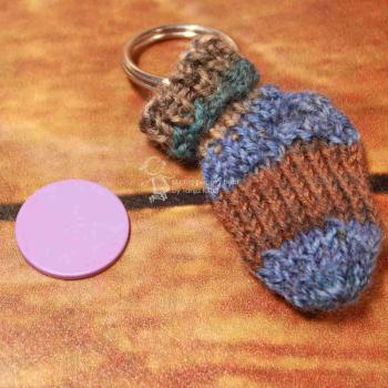 mini Socke - Schlüsselanhänger mit Einkaufschip