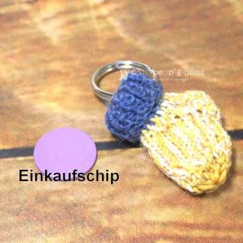 mini Socke handgestrickt als Scchlüsselanhänger
