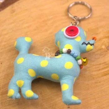 Schlüsselanhänger Monster Hund Pudel - schluesselanhaenger monster bunt hund pudel
