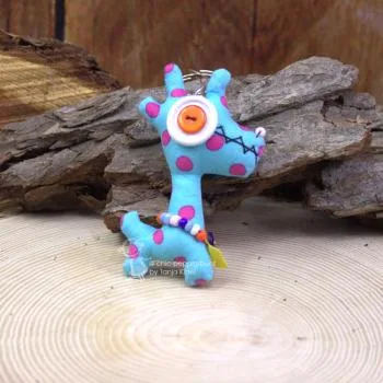Schlüsselanhänger bunte Giraffe