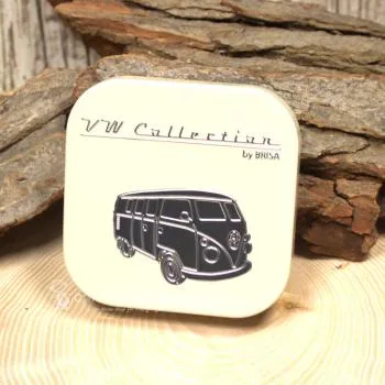 VW T1 Bus Schlüsselanhänger / Taschenbaumler rot - schluesselanhaenger vw t1 bus geschenkbox blech