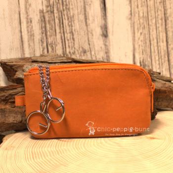 kleines Schlüsselmäppchen in orange