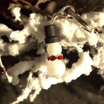 Schneemann als Schlüsselanhänger