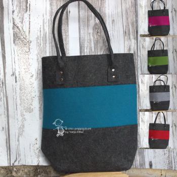 Shoppertasche Filz gross bunt