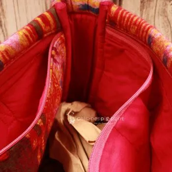 Shoppertasche gross Filz bunt 3 Fächer - shopper tasche filz xxl gross bunt ledergriffe 3faecher