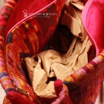 Shoppertasche gross Filz bunt 3 Fächer