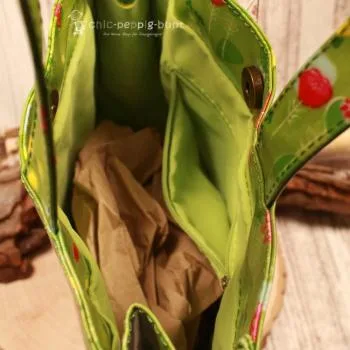Shopper Tasche klein aus Wachstuch - shopper tasche klein gruen wachstischtuch