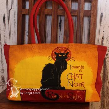 Shopper Tasche mit schwarzer Katze