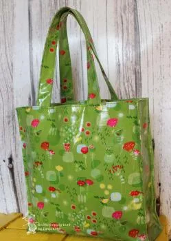 Shopper Tasche klein aus Wachstuch - shopper tasche wachstuch eule klein bunt