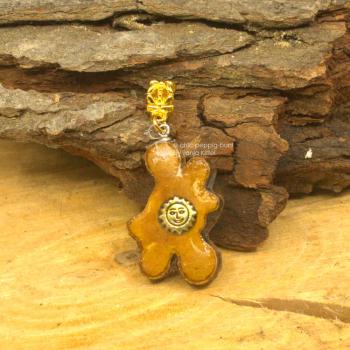 Kettenahänger ausgefallene Form aus Holz mit Sonne