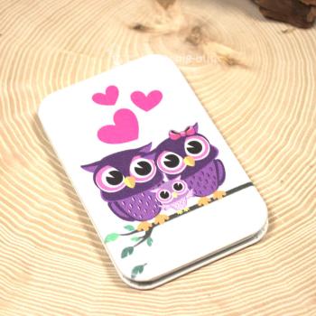 Handspiegel Taschenspiegel Motiv Eulen Familie Lila auf lila Hintergrund Normalspiegel Vergrößerungsspiegel Handspiegel Taschenspiegel Motiv Eulen Familie Lila auf lila Hintergrund Normalspiegel Vergrößerungsspiegel