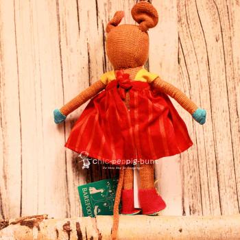 Stofftier Maus mit Kleid