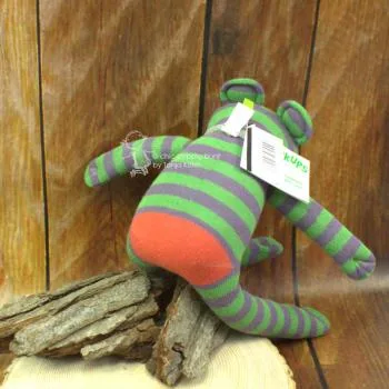 grüner Frosch als Kuscheltier