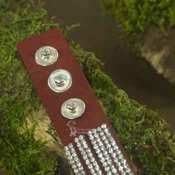 Wildleder-Optik Armband Strass