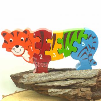 kleiner Tiger als 3D HolzPuzzle