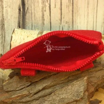 Gürteltasche filz mit glitzer Hirsch