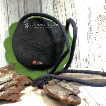 Umhängetasche filz Form einer Blume grün