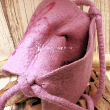 Umhängetasche filz lila Blume - umhaengetasche filz lila blume handtasche handmade unikat