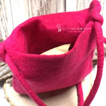 Umhängetasche filz pink Peace Zeichen