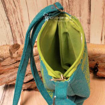 Umhängetasche Filz klein 1 Fach grün