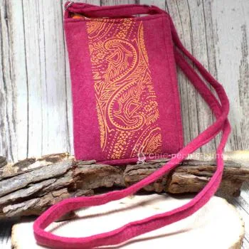 Umhängetasche Filz klein 1 Fach pink - umhaengetasche handtasche klein pink filz 1fach reissverschluss
