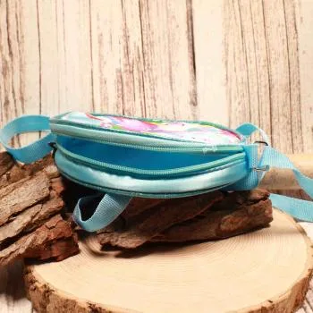 Umhängetasche hellblau Kinder rund Lama - Alpaka - umhaengetasche kinder rund hellblau lama alpaka bunt handtasche