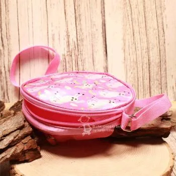 Umhängetasche Kinder rund Einhorn rosa - umhaengetasche kinder rund rosa einhorn bunt handtasche