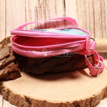 Umhängetasche rosa Kinder rund Lama - Alpaka