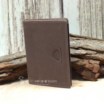 Visitenkartenetui in dunkelblauen leder