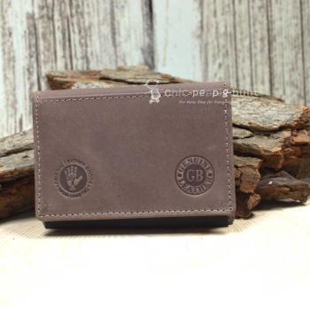 Visitenkartenetui Kartenetui Leder Braun Klein 3 Fächer Brieftasche Slim 10,5cm