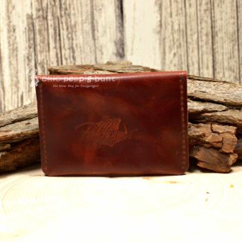 Kartenetui Visitenkartenetui Leder braun marmoriert