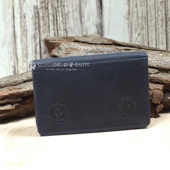 Kartenetui Visitenkartenetui Leder dunkelblau