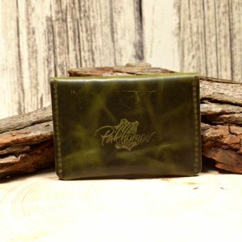 Kartenetui Visitenkartenetui grünes Leder