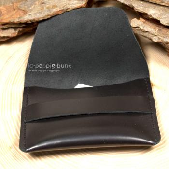 Visitenkartenetui schwarzes Leder