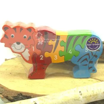 Tiger als 3D Puzzle in Holz