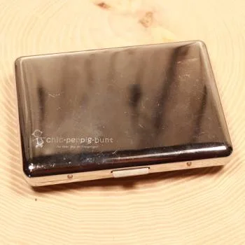 Filz-Zigarettenetui mit Hirsch-Motiv dunkelgrau - zigarettenetui etui dunkelgrau klein filz hirsch tracht
